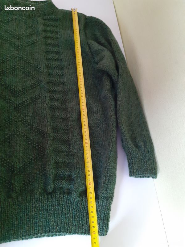 Pull femme vert foncé neuf (image 2)