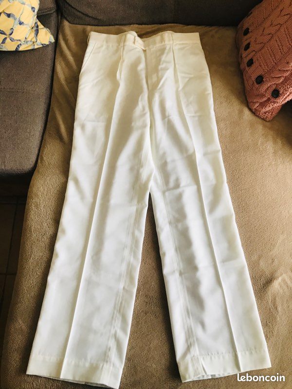 Déguisement joueur de baseball blanc et bleu homme