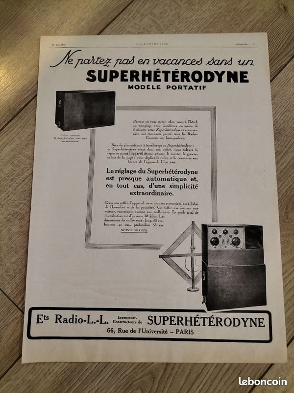 Années 1920. TSF : RADIO L.L. Lot de 14 anciennes publicités de presse (image 9)