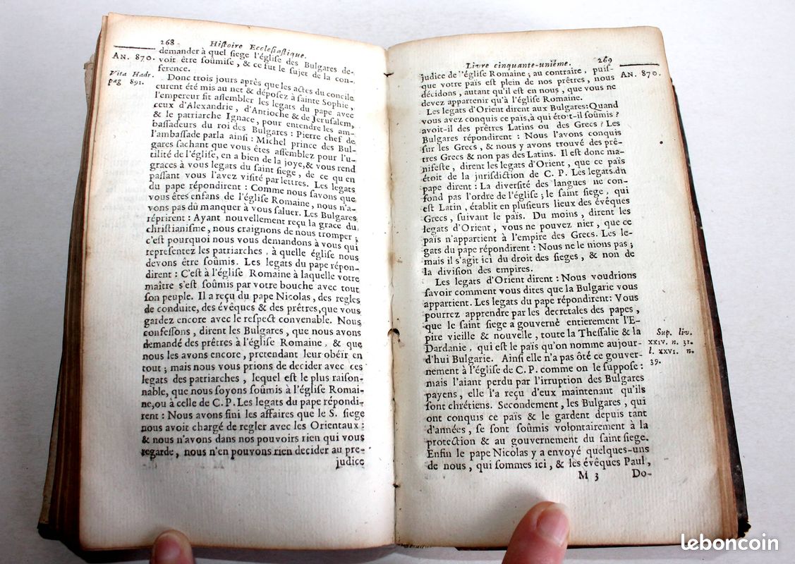 HISTOIRE ECCLESIASTIQUE par M. FLEURY, PRETRE - TOME XIe - 1724 EMERY, SAUGRAIN / ANCIEN LIVRE DE COLLECTION (image 3)