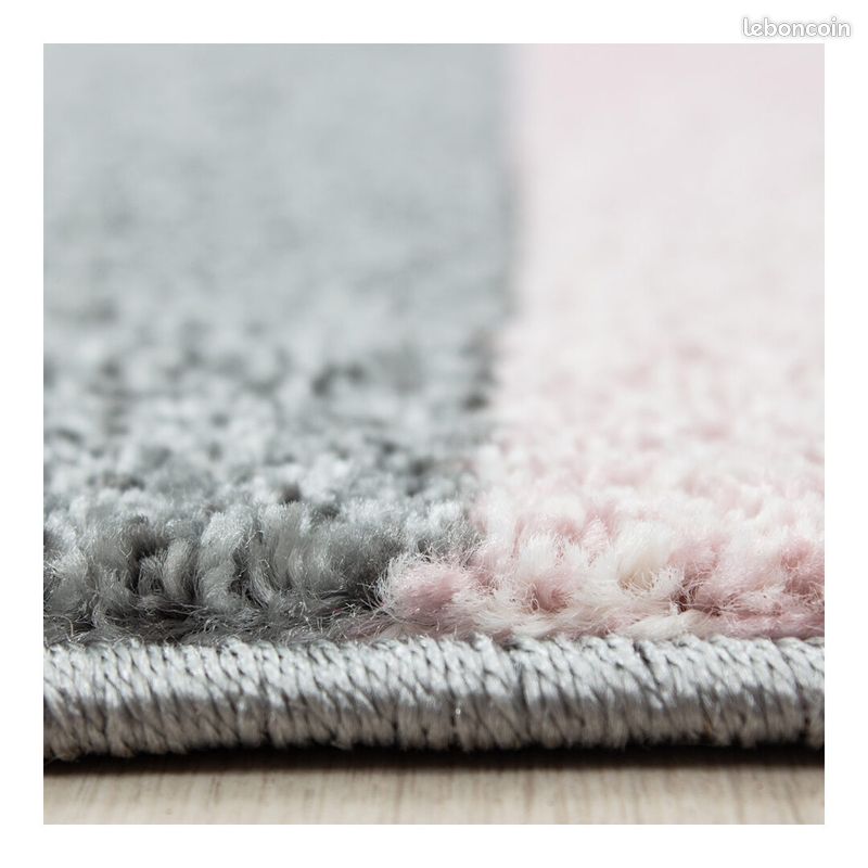 Tapis contemporain rectangle graphique Salmon Rose 160x230 (image 3)