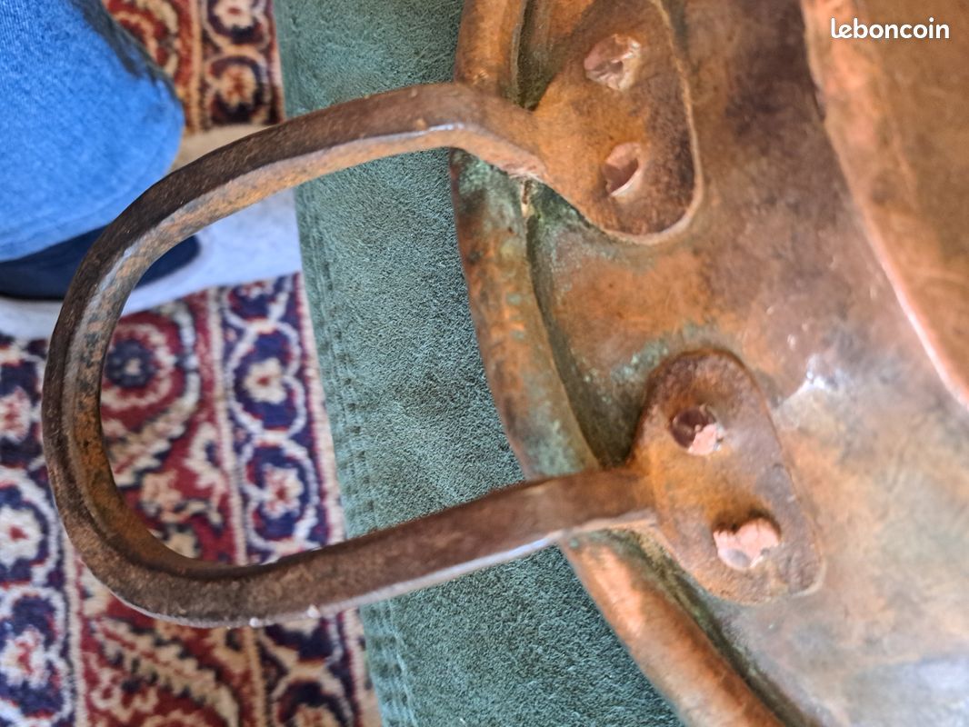 Petit Fait Tout En Cuivre étamé Ancien - Pour Cuisinière électrique (occasion)