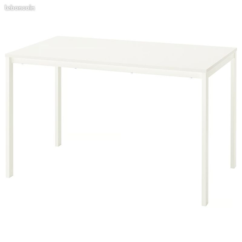 Ensemble Table VIHALS + 4 chaises BUSLATT - IKEA - Blanc - TBE (image 8)