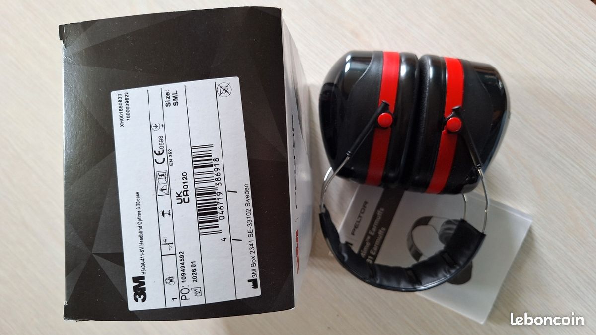 🎧👂NEUF Casque antibruit 3M Peltor Optime III (image 3)