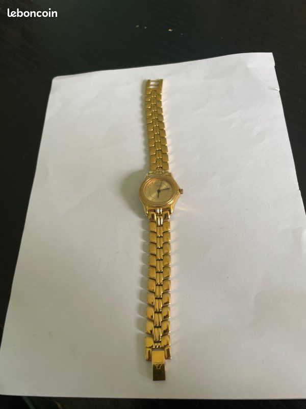 Montre Yema étanche 100m - Cadran Et Bracelet Argent Et Doré - Bon état Occasion