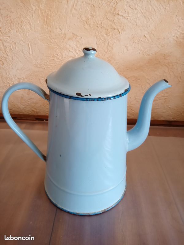 Cafetière ancienne bleue (image 3)
