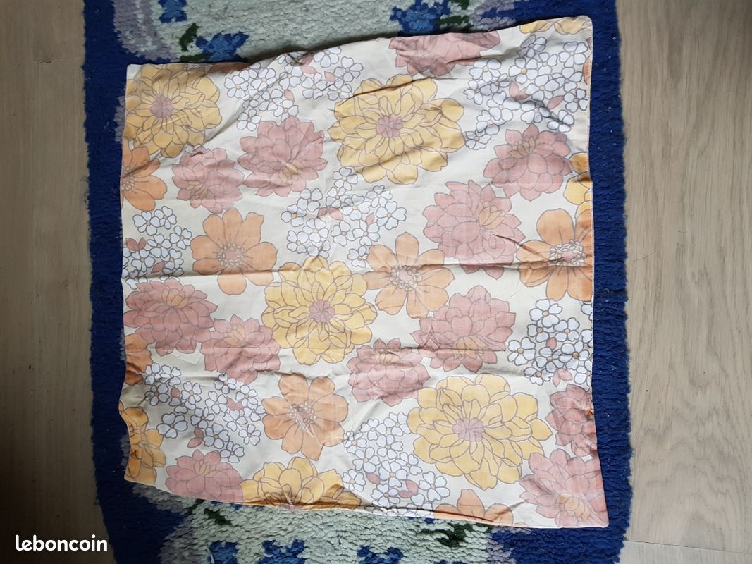 Taies d'oreiller vintage des années 1950 pour broderie Vogart