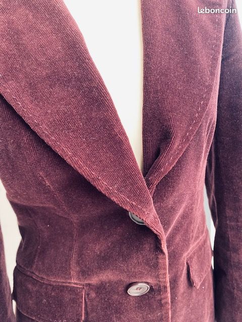 Veste Velours Bordeaux Blazer Velours Femme VESTE FEMME VELOURS EN - Main Image