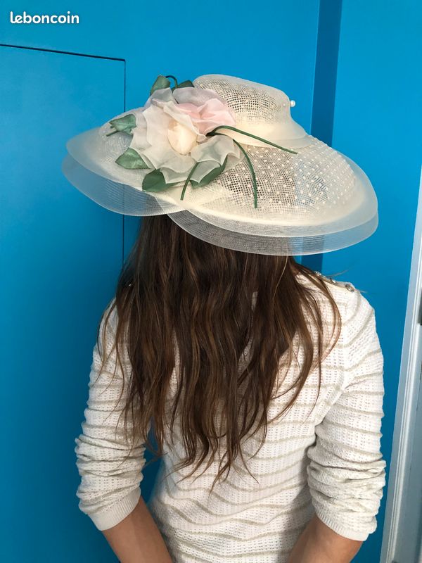 Chapeau beige mariage FRANCK & FILS (image 2)