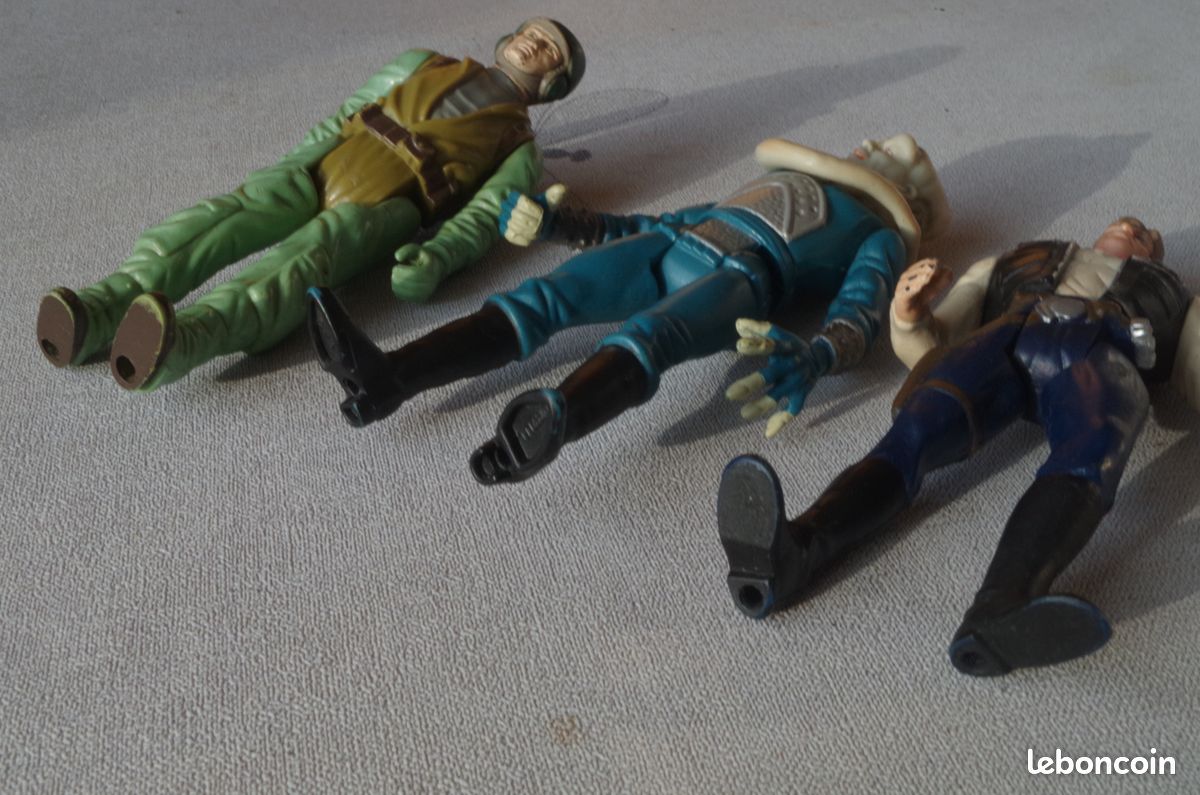 Lot 3 Figurines STAR WARS, Endor Rebel COMMANDO, Han SOLO, Bib FORTUNE. , (image 6)