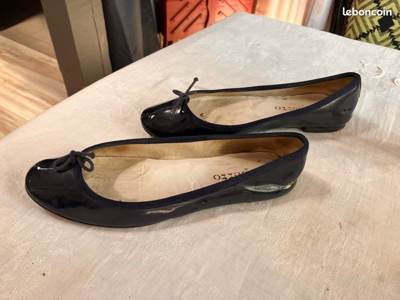 Shoes Ballerines Bleu Marine Repetto Ballerines En Cuir Repetto Femme