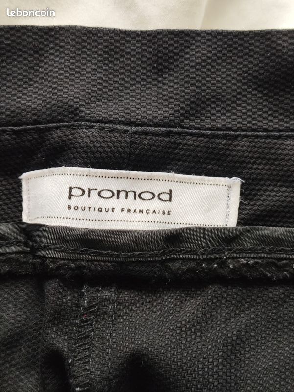 Pantalon noir avec ceinture a nouer (image 3)