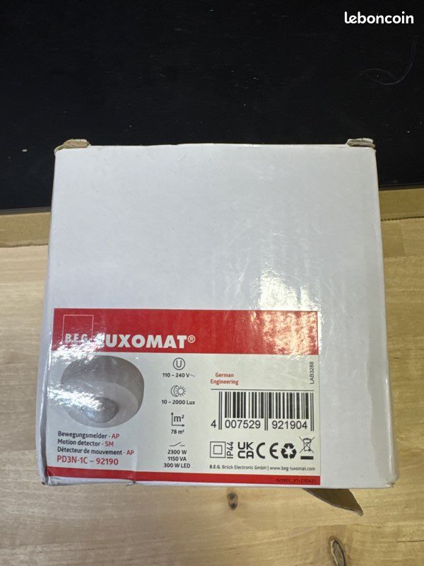 BEG LUXOMAT Détecteur de mouvement infrarouge PD3N-1C neuf (image 1)