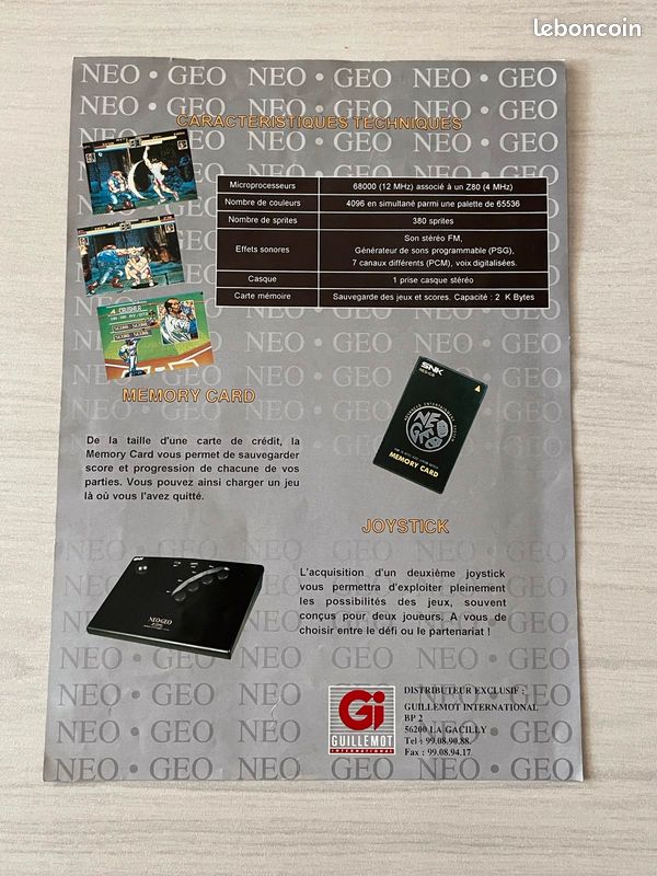Neogeo pub flyer GUILLEMOT (image 2)