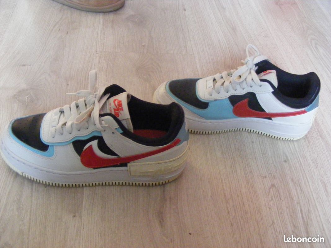Baskets Nike Air Force Taille 35 Chaussures Baskets Af1 Bleu Blanc