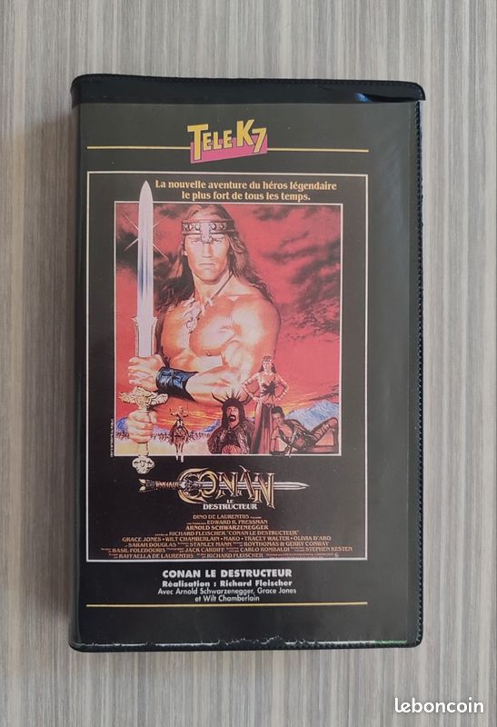 Conan le Destructeur / Cliffhanger VHS (Enregistrement TV) Jaquette Télé K7 (image 1)