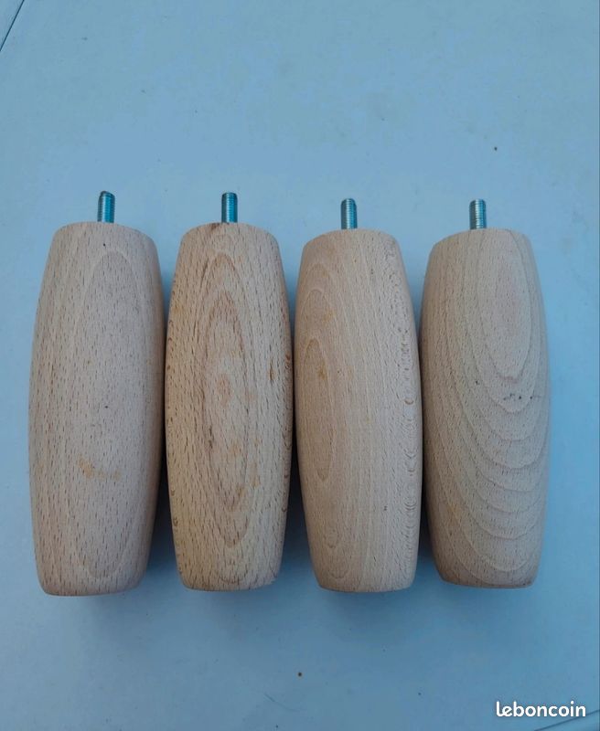 Lot de 4 pieds de lit (image 2)