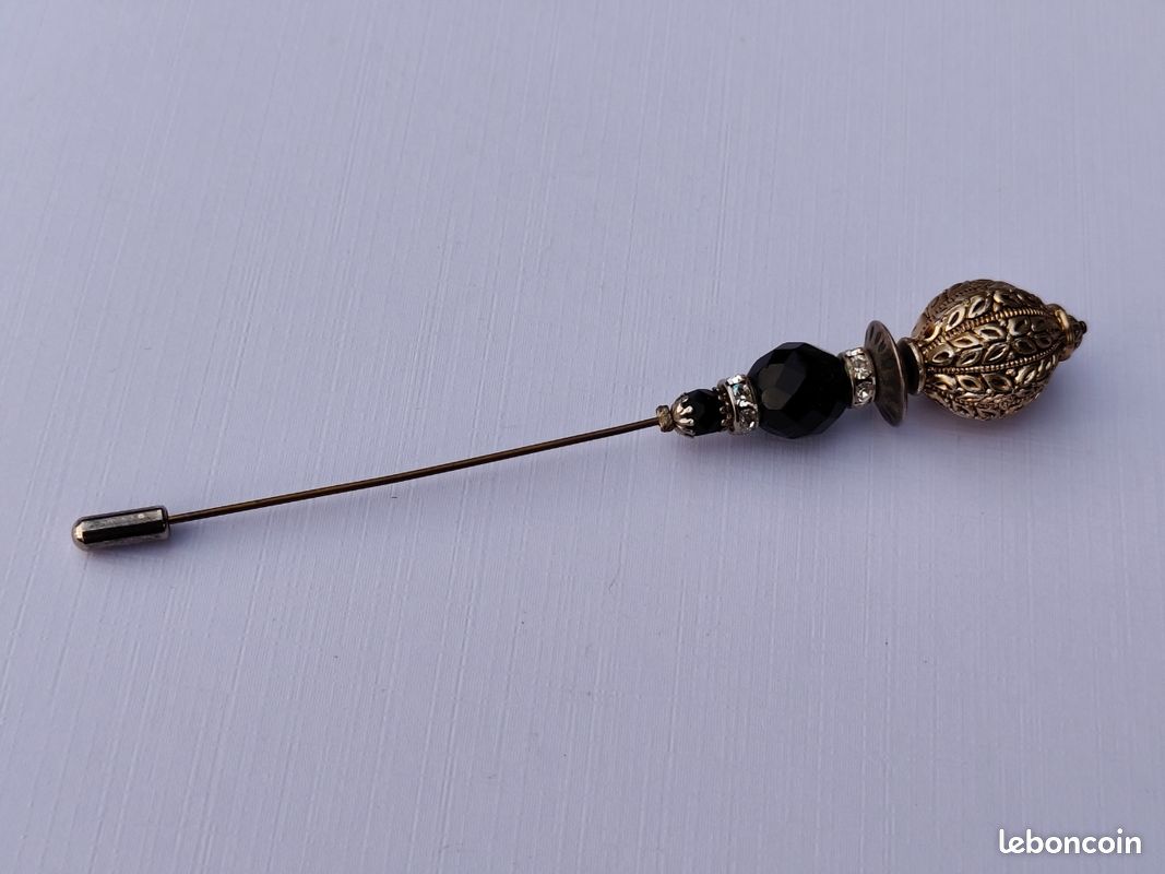 Épingle à Chapeau Vintage Or - Bijou Ancien 