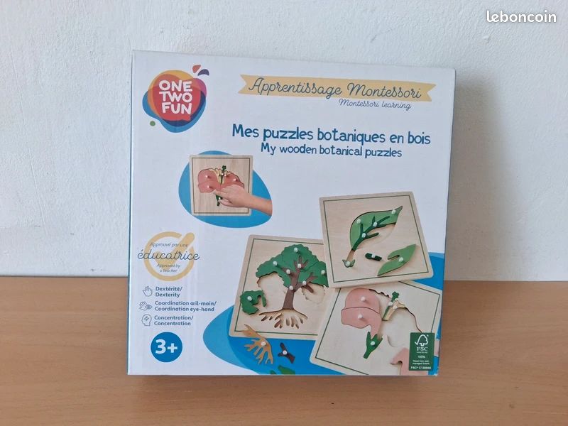 Mes Puzzles Botaniques Bois 'Montessori" (article neuf) (image 2)