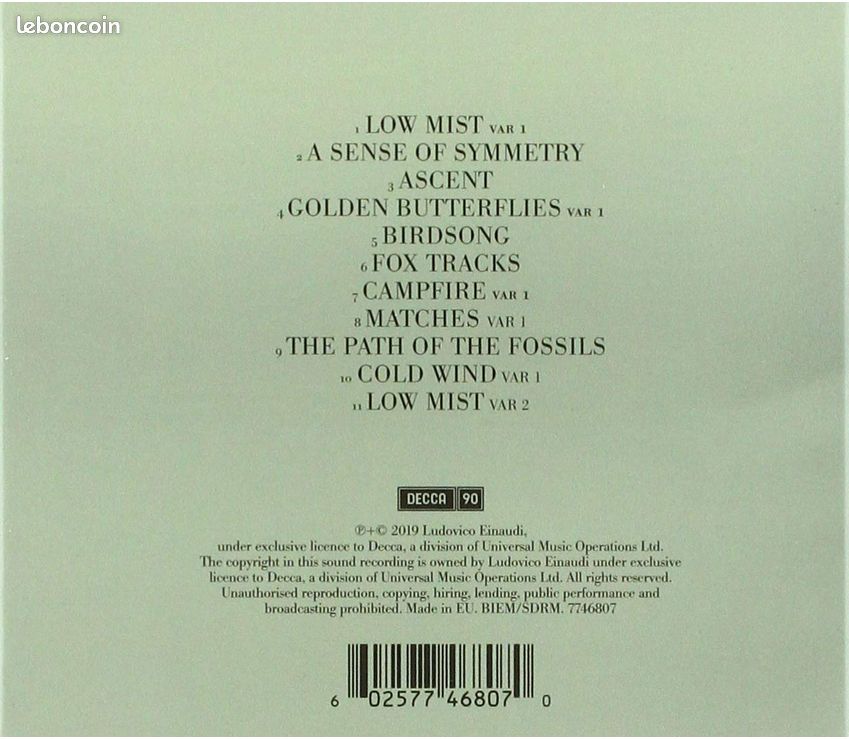 CD Ludovico Einaudi Seven Days Walking Day Two neuf sous blister d'origine (image 2)