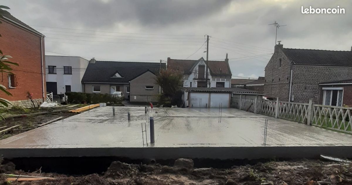 Béton dalle en toupie Jardin Plantes