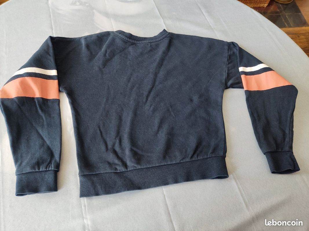 Sweat shirt bleu foncé Kiabi (image 6)