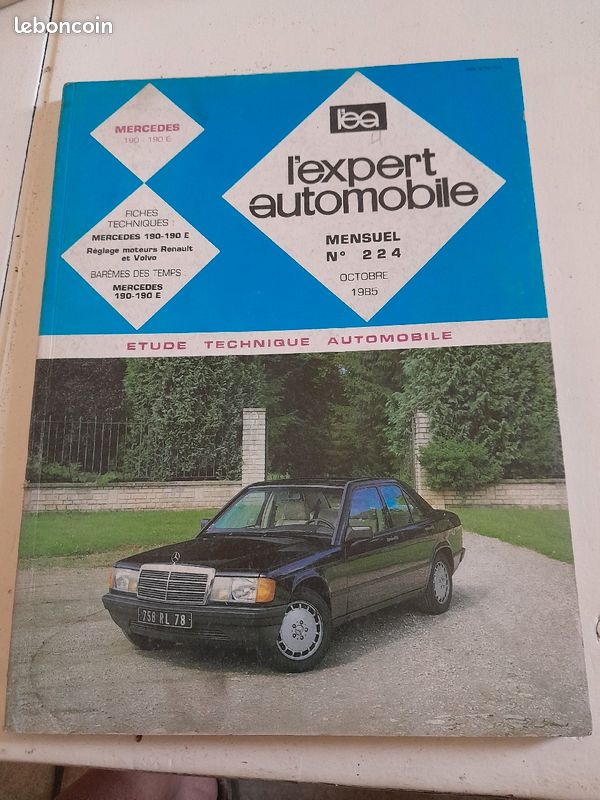 MERCEDES 190 190 E - REVUE TECHNIQUE EXPERT AUTOMOBILE n° 224 (image 1)