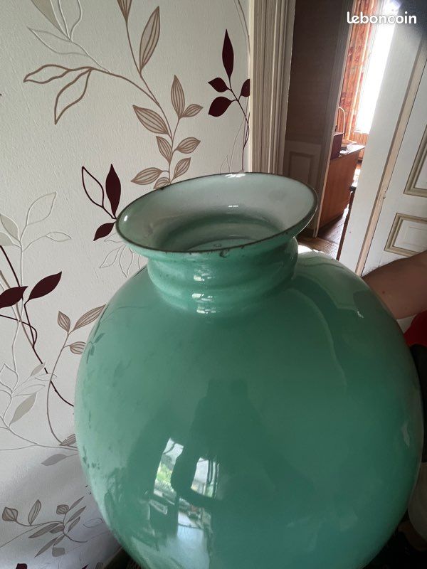 Grande Suspension opaline verte (image 3)