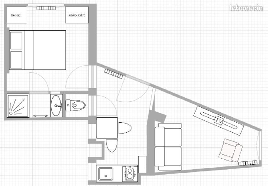 Appartement 2 pièces 28 m² · à Asnières-sur-Seine · 28 m² · 1 075 €/mois