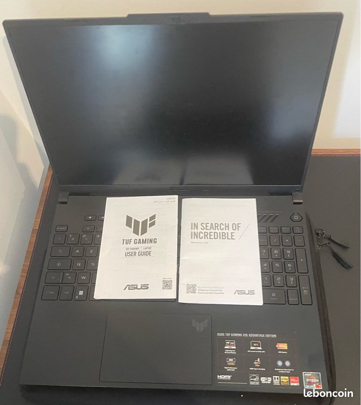 Ordinateur / PC portable / ASUS TUF Gaming A16 – Ryzen 7 7435HS / RX 7600S 8 Go / 16 Go RAM / SSD 512 Go (image 2)