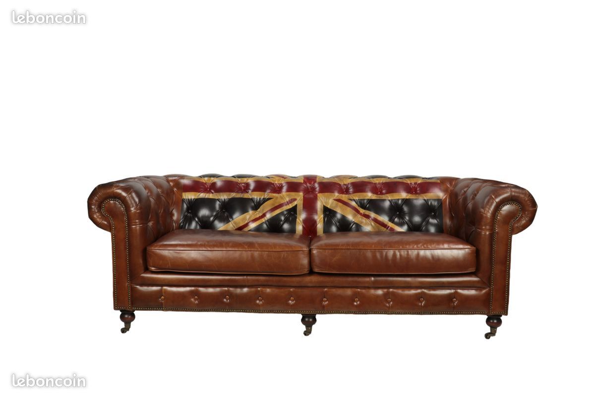Canapé Chesterfield "Anglais" en Cuir (image 4)