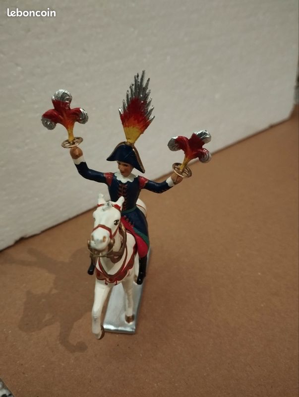 Cavalier Empire En Plomb Peint – Figurine Historique – Bon état