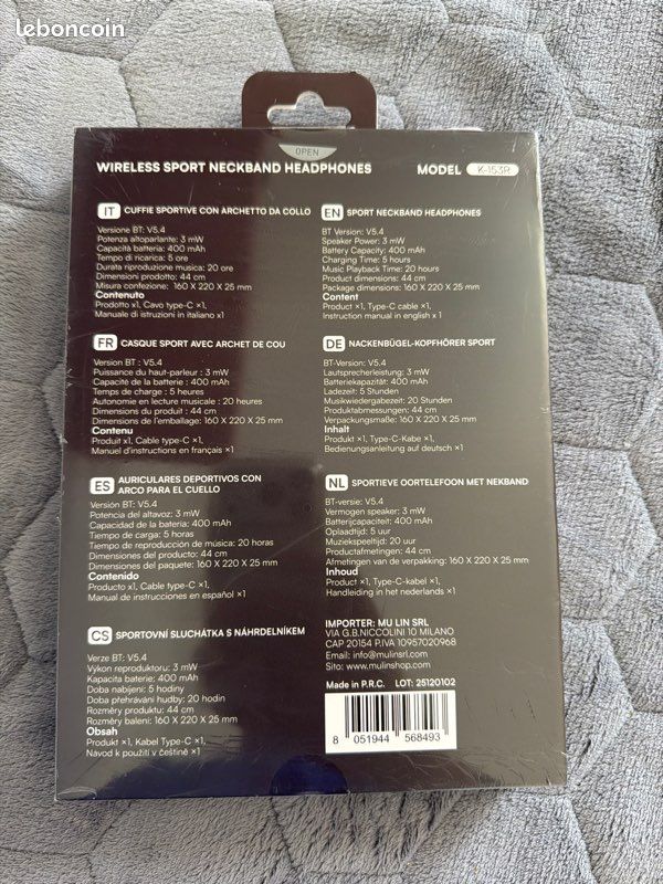 Casque Bluetooth WESDAR Sport – Neuf, jamais utilisé (image 3)