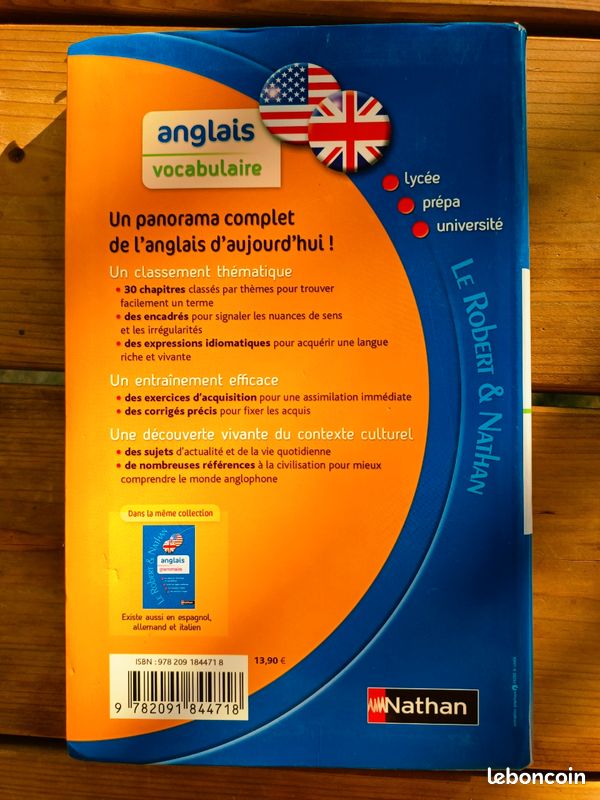 Livre - Robert et Nathan - Vocabulaire Anglais contemporain (image 2)