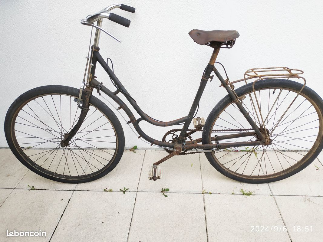 Vélo ancien Vintage femme DOBRO Issoudun 1938 style hollandais