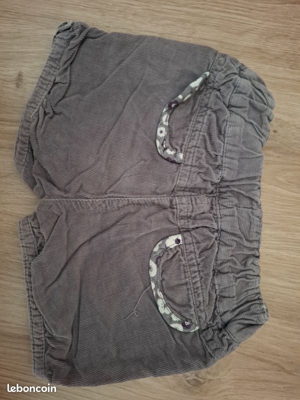 Short velours fille 12 mois (image 2)