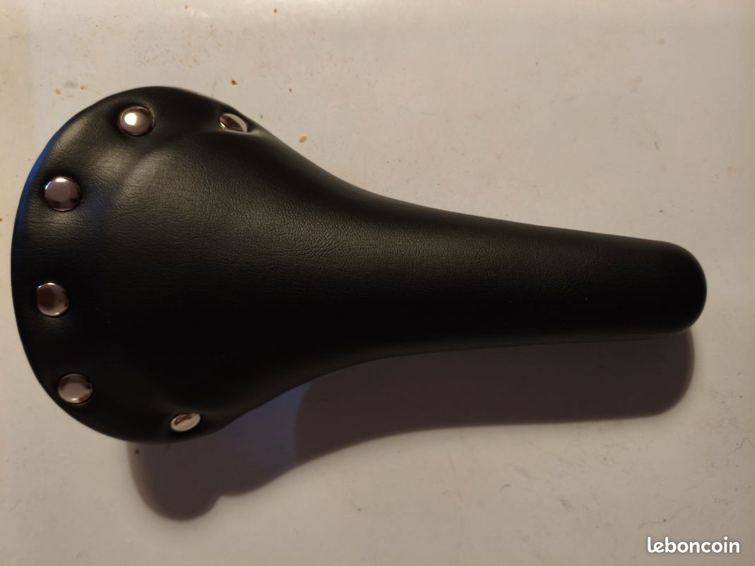 3ttt Type A Selle en cuir noir/brun Selle Vintage des années 1970
