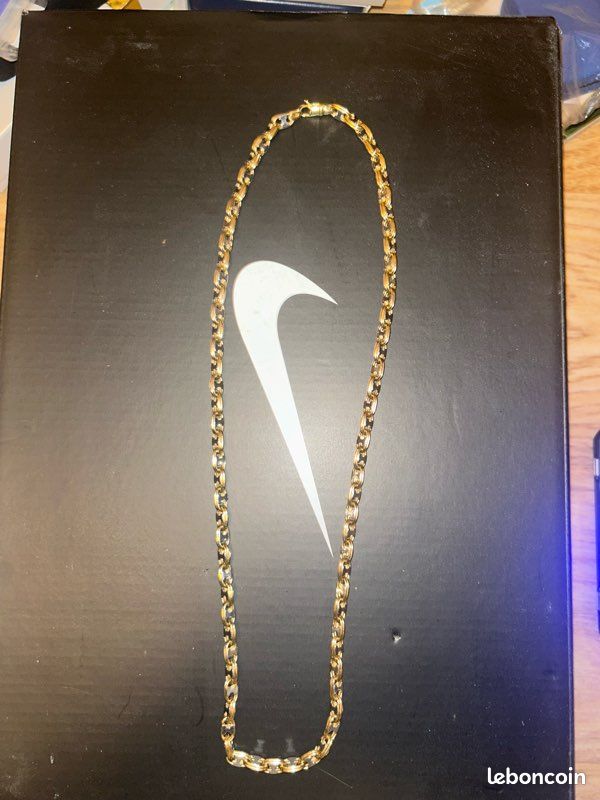 Chaîne En Or 18 Carats Avec Pépites D'or - Neuf Avec étiquettes, Bijou élégant