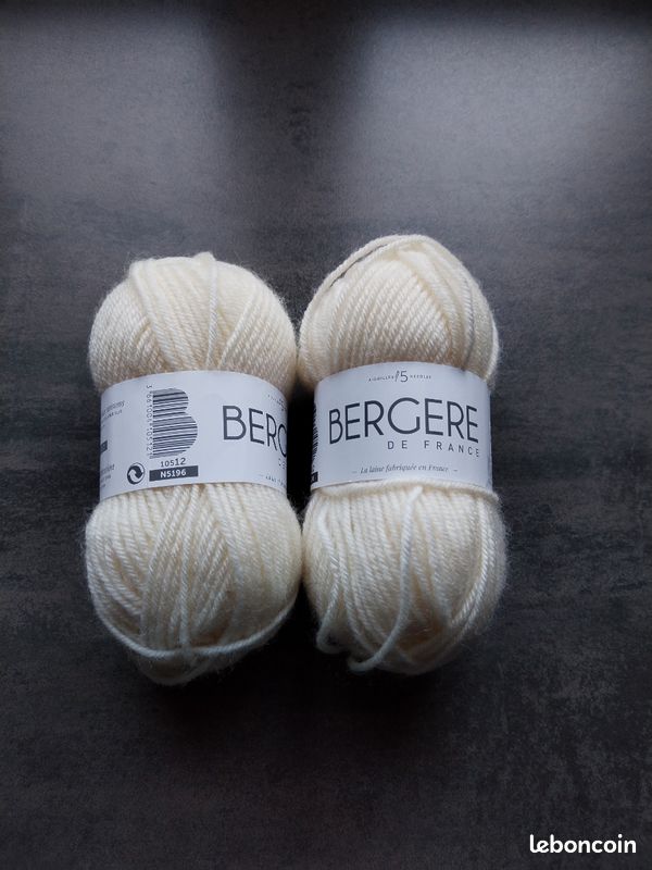 2 Pelotes De Laine Bergère De France 50g - 20% Laine - Fabriqué En France