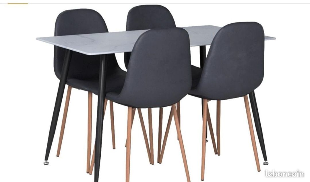 Table de salle à manger effet marbre (image 2)