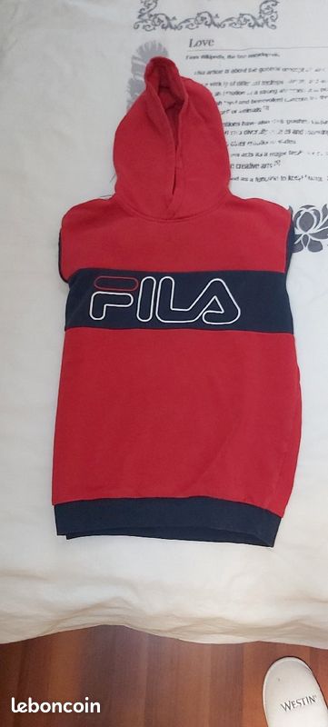 Fila Sweat Vetement Enfant Fila Vend Sweat-shirt Capuche Enfant
