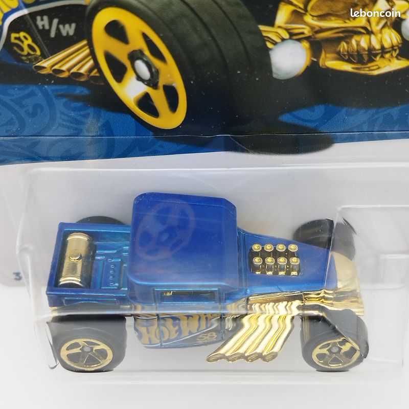 Hot Wheels Bone Shaker 1/64 – Édition 58th Anniversary Bleu Et Or – Année 2026 – Neuf