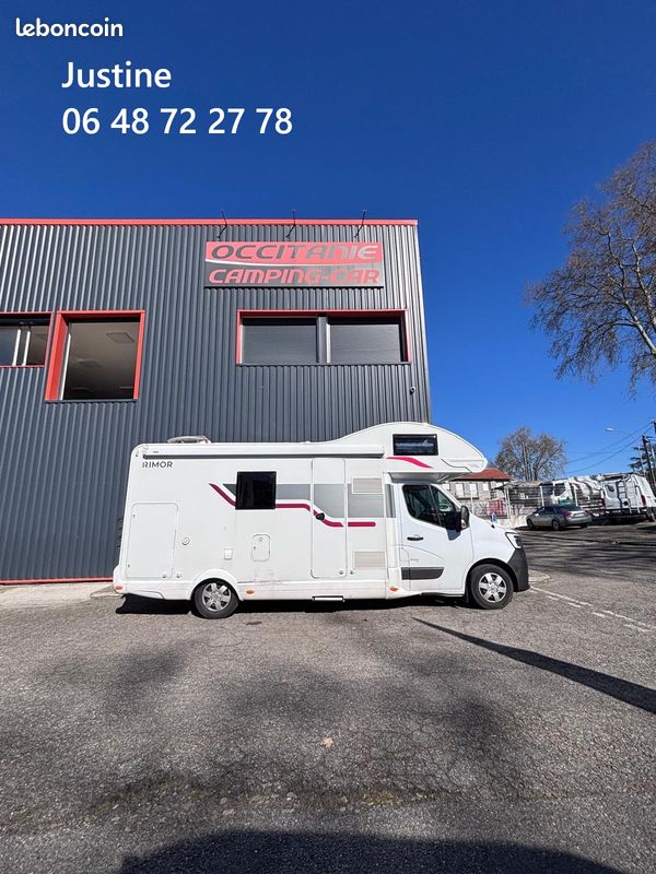 Capucine RIMOR HYGGE 7 - 2022 - Lits superposés arrières - Banquettes en face a face - Peu de kilomètres - Moteur RENAULT 145 CV - 6 places carte grise - 6 couchages - Super équipé (image 1)
