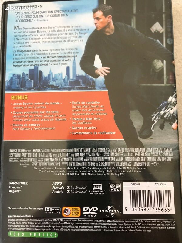 DVD NEUF - La Vengeance dans la peau - Paul Greengrass (image 2)