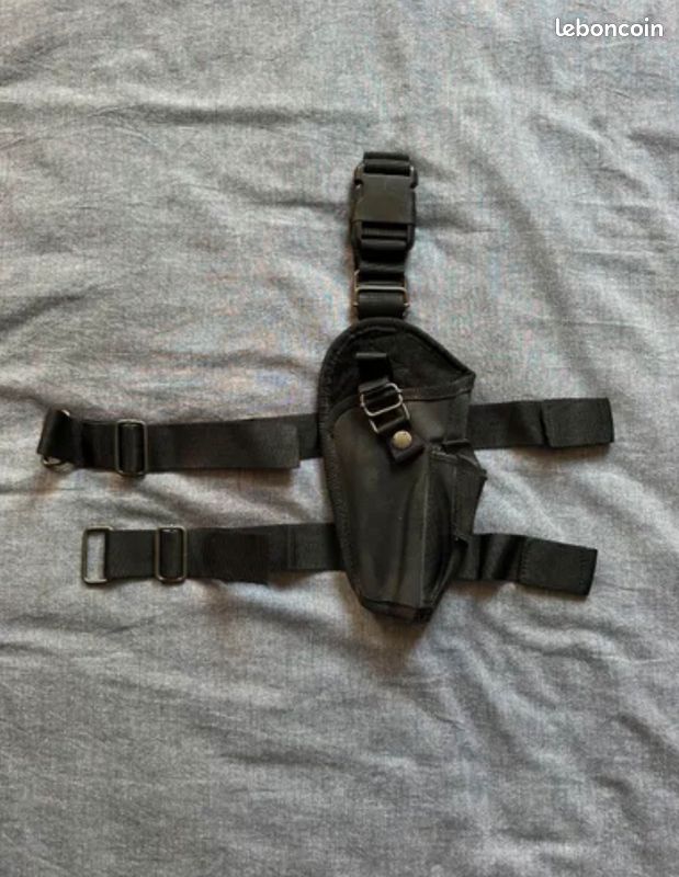 Holster cuisse Glock noir Airsoft CQC rigide droitier