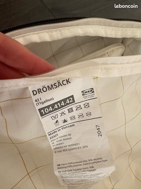 Sac de voyage week-end vert IKEA (image 4)