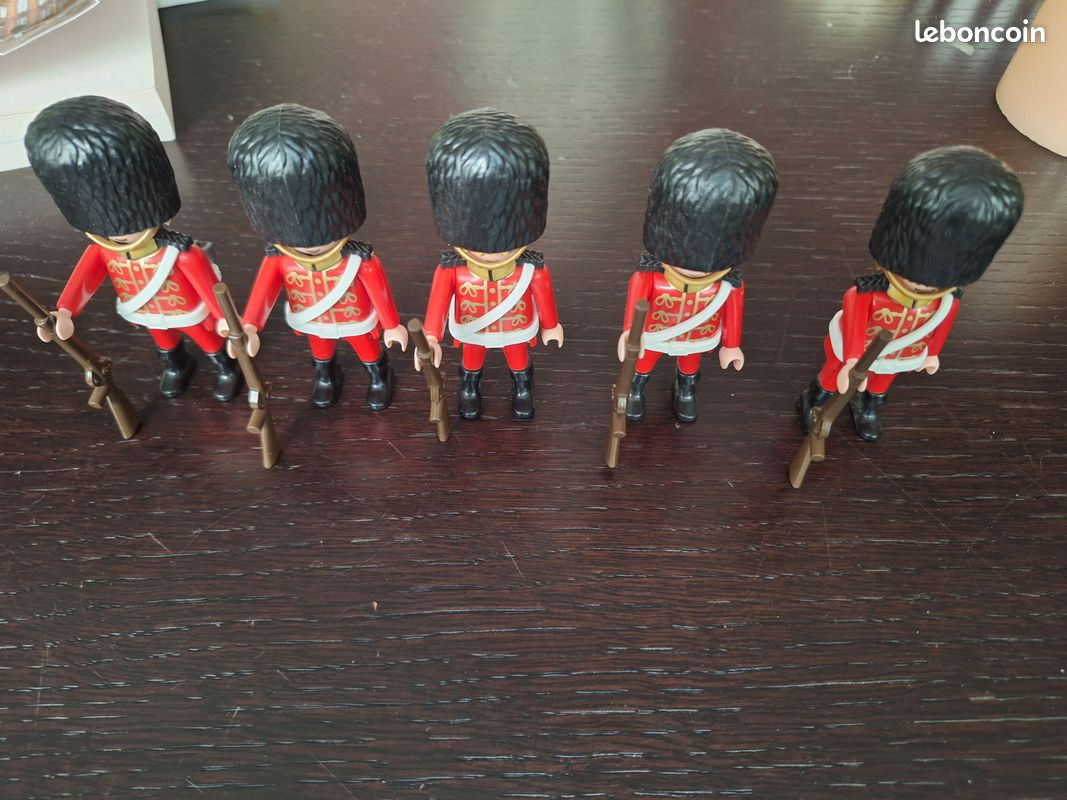 5x Gardes Soldats Playmobil Custom – Vert Foncé, Napoléon, Empreinte, Pièces Rares