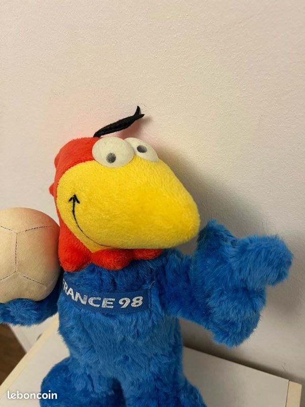 Peluche Footix 1998 Mascotte Officielle Des Bleus Fff Equipe De France Football - Sport & Plein air
