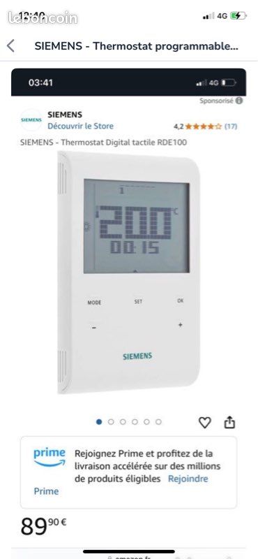 Siemens Rde100 Termostato Siemens Digital SIEMENS Thermostat