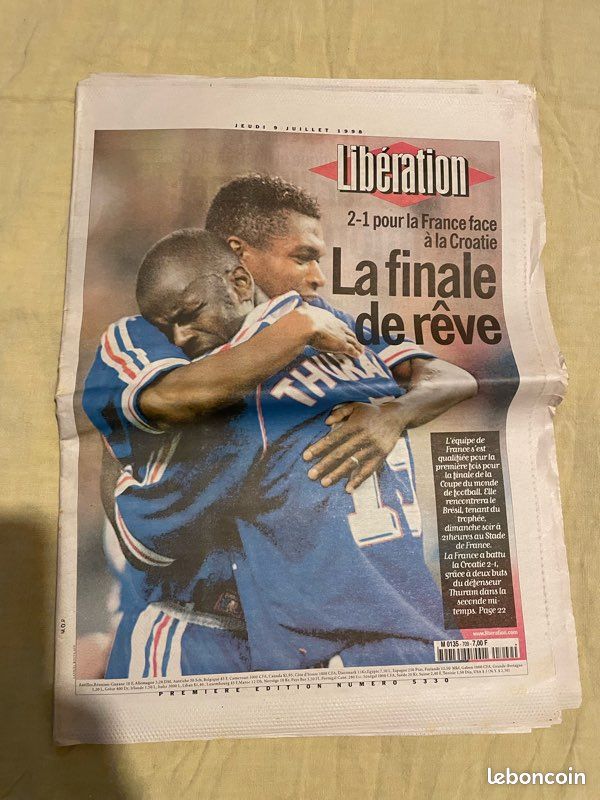 Journaux Coupe du monde 1998 Victoire Équipe de France (image 3)